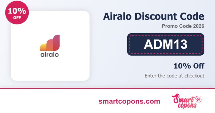 Airalo discount code ADM13 2026