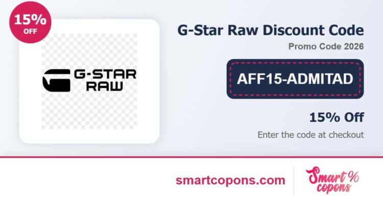 G-Star Raw discount code AFF15-ADMITAD 2026