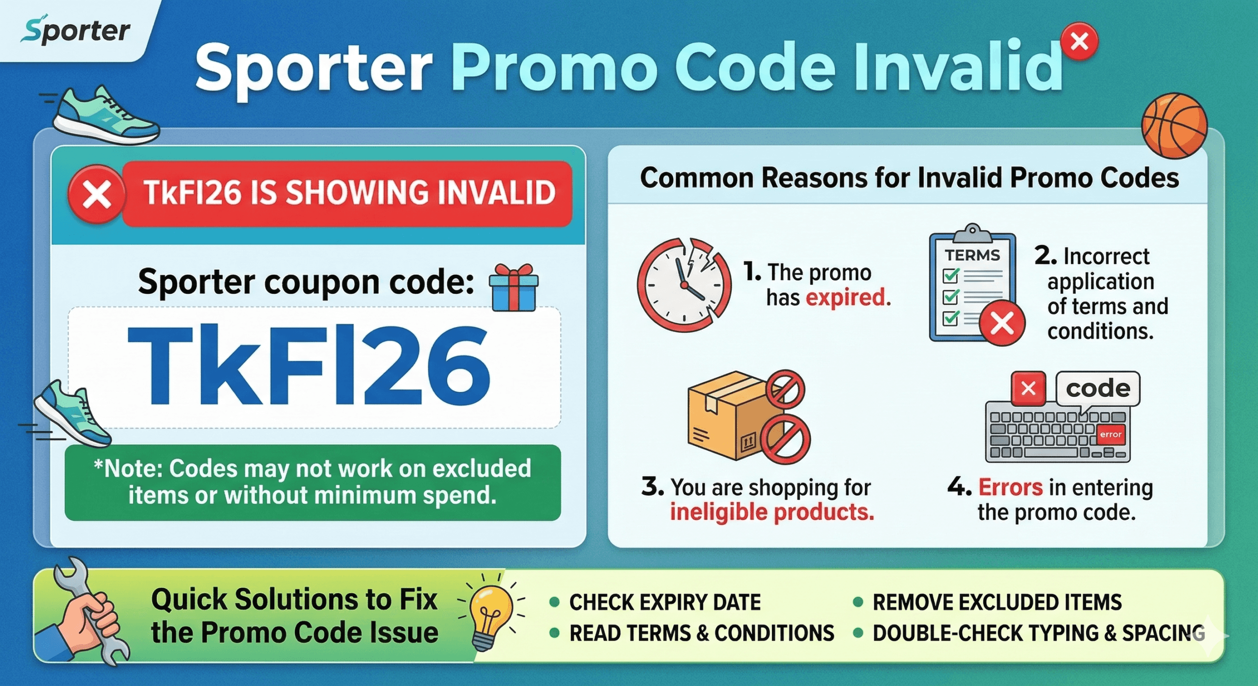 Sporter Promo Code Invalid