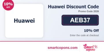 Huawei discount code AEB37 2026