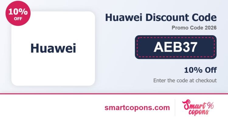 Huawei discount code AEB37 2026