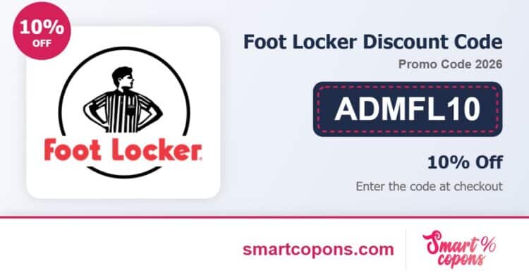 Foot Locker discount code ADMFL10 2026