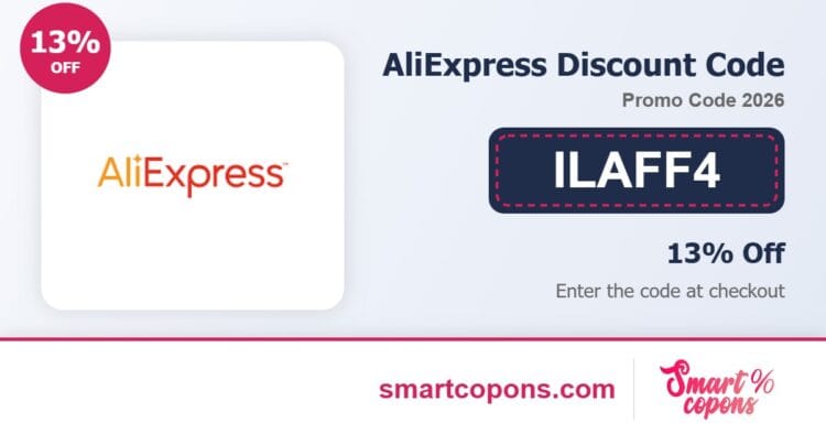 AliExpress discount code ILAFF4 2026