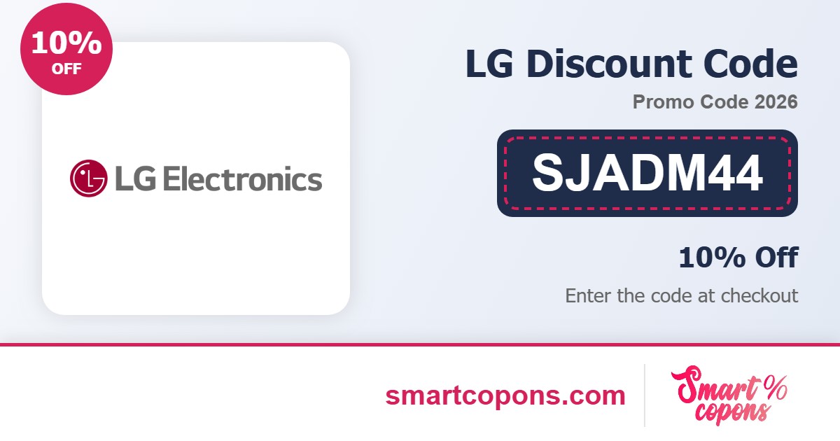 LG discount code SJADM44 2026