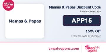 Mamas & Papas discount code APP15 2026
